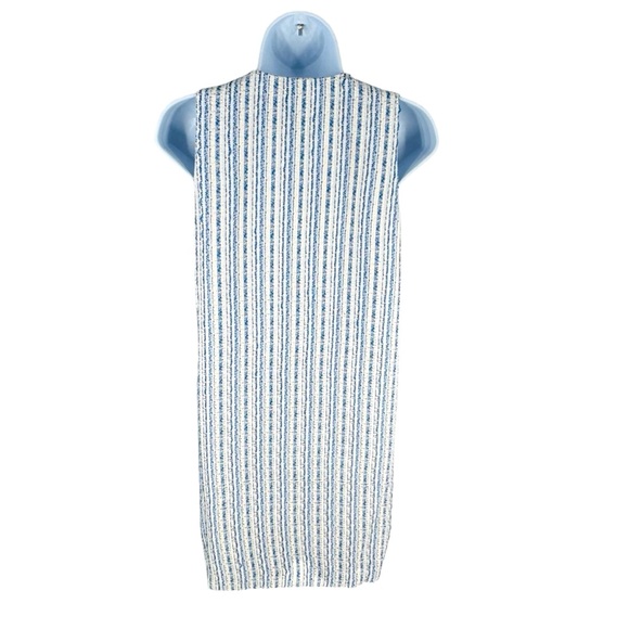 Tuckernuck NEW Ethereal Tweed Bianca Sleeveless Blue Stripe Mini Dress Size S - Picture 8 of 12